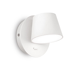 V�glampe GIM drejelig, med afbryder IP20, satin, hvid
