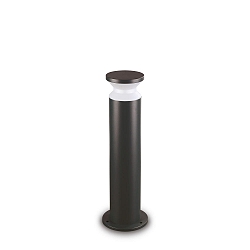 Udendørs stativlampe TORRE BIG E27 IP44, opal, sort mat, pulverlakeret