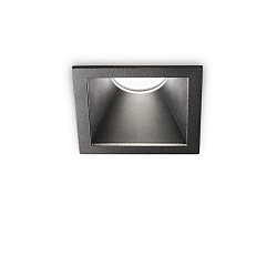 Recessed LED luminaire GAME SQUARE, IP20, 11W 3000K 850lm 36�, black / black reflector