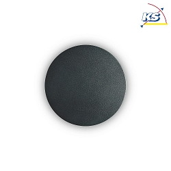 LED wall luminaire COVER ROUND,  15cm, 11W 3000K 950lm, indirect, black / opal