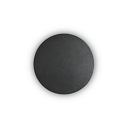 LED wall luminaire COVER ROUND, � 15cm, 11W 3000K 950lm, indirect, black / opal