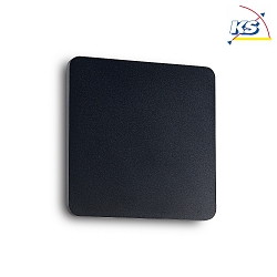 LED wall luminaire COVER SQUARE, 20 x 20cm, 9W 3000K 1100lm, indirect, black / opal