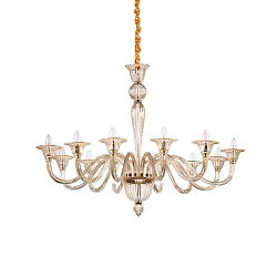 Lysekrone BRIGITTA 12-flammer E14 IP20, rav