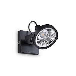 V�g- og Loftlampe GLIM 1-flamme GU10 IP20, sort, pulverlakeret