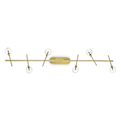 V�g- og Loftlampe MARACAS 6-flammer G4 IP20, klar, messing b�rstet