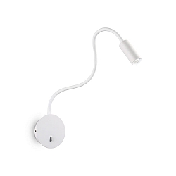 LED wall luminaire FOCUS-2, with Flex-Arm and switch, 3W 3000K 130lm, black