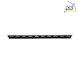 LED ceiling luminaire LIKA TRIM, recessed mounting, lenght 27.8cm, 20W 3000K 2200lm 29, white / black