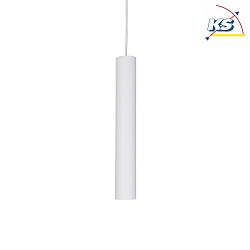 LED pendant luminaire TUBE,  4cm / H 25cm, 9W 3000K 850lm, white