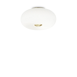 Ceiling luminaire ARIZONA , 3 flames, � 40cm, incl. 3x GX53 3000K, satined brass / white