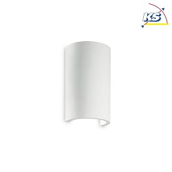 Wall luminaire FLASH GESSO ROUND, Up/Down, G9 max. 40W, paintable plaster