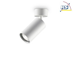 Loftlampe DYNAMITE svingbar, drejelig GU10 IP20, hvid, pulverlakeret
