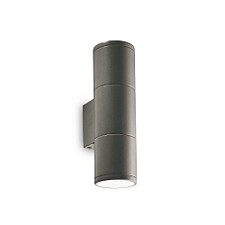 Udendørs wall luminaire GUN SMALL up / down, 2-flammer GU10 IP44, antracit