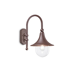 Udendørs wall luminaire CIMA E27 IP43, kaffebrun