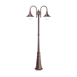 Udendørs stativlampe CIMA E27 IP43, kaffebrun