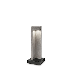 Udendørs stativlampe TITANO SMALL IP55, grå, meleret, sort mat
