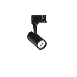 3-faset spot FOX 8W SMALL / ON-OFF 830 justerbar, on/off IP20, sort mat 