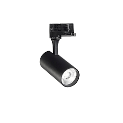 3-faset spot FOX 15W MEDIUM / ON-OFF 830 justerbar, on/off IP20, sort mat 