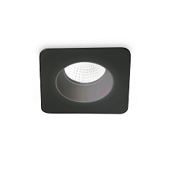 Indbygnings loftlampe ROOM-65 firkantet IP65, sort