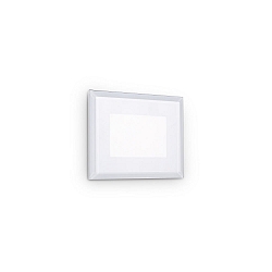 Indbygnings loftlampe INDIO firkantet IP65, hvid