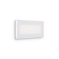 Indbygnings loftlampe INDIO firkantet IP65, hvid