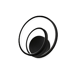 V�glampe OZ AP ON-OFF rund, on/off IP20, sort mat 