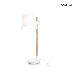 table lamp AXEL with switch, adjustable E27 IP20, white