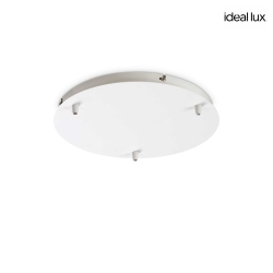 ceiling canopy 30cm 3-fold, round, white