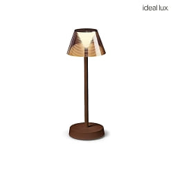 battery table lamp LOLITA TL LED LED IP54, coffee brown dimmable