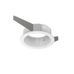Installationshus BENTO 1-fold, rund, med ramme, hvid