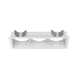 Installationshus BENTO 3-fold, firkantet, med ramme, hvid