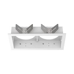 Installationshus BENTO 2-fold, firkantet, med ramme, hvid