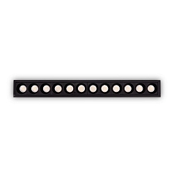 ceiling recessed luminaire LIKA SLIM D24 FI RECESSED TRIM 12 flames, UGR < 19, on/off IP20, black matt 