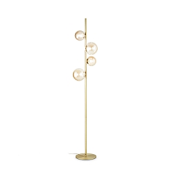 Standerlampe PERLAGE 4-flammer G9 IP20, rav, messing satineret d�mpbar