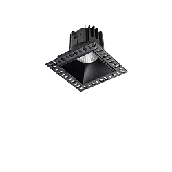 ceiling recessed luminaire GAME TRIMLESS SQUARE square, rigid, flush, UGR < 19, switchable IP40/IP20, black 