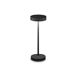Batteri bordlampe TOFFEE IP54, sort d�mpbar