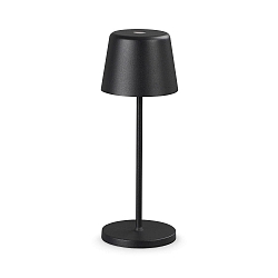 Batteri bordlampe CUTE IP65, sort d�mpbar