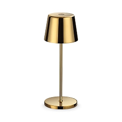 Batteri bordlampe CUTE IP65, guld d�mpbar