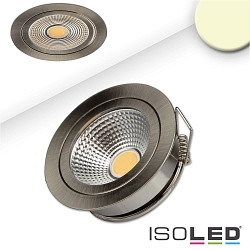 Recessed LED spot COB with Reflektor, IP40, 5W 2700K 400lm 60, fixed optics, nickel design