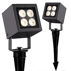 Jordspydslampe CUBE IP65, antracit 