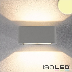 Outdoor LED wall luminaire Up&Down, angular, 4x3W CREE, IP54, 3000K 490lm 120, aluminium, silver