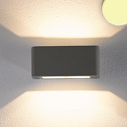 Outdoor LED wall luminaire Up&Down, angular, 4x3W CREE, IP54, 3000K 490lm 120�, aluminium