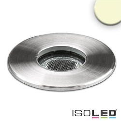 Recessed outdoor LED spot, IP67, 12V AC / DC, 2W CREE, 3000K 160lm 60, inox steel / clear