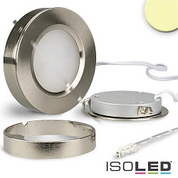 LED under cabinet / recessed light Slim MiniAMP, IP52,  7cm, dimmable, brushed nickel / diffuse, 12V DC, 3W 2800K 160lm 120
