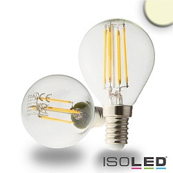 LED filament ILLU in drop shape, E14, 4W 2700K 350lm 360, dimmable, clear