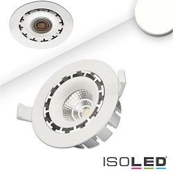 Recessed LED spot, prismatic, ultraflat,  11.4cm, 15W 4000K 1300lm 45, swivelling, dimmable, white