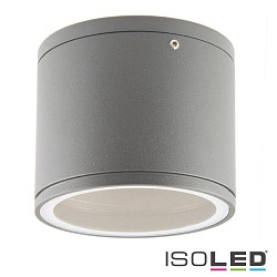 Outdoor surface mount-downlight IP54 for GX53 lamps (excl.),  10.8cm / height 9.2cm, aluminium / glass