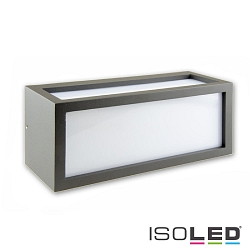 Outdoor wall luminaire BOX-II, IP54, E27, excl. lamps, aluminium / plastic, anthracite