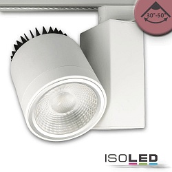 LED 3-phase track spot Fresh Meat Light, 40W, 30-50 focusable, rotatable and swivelling, matt white