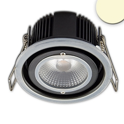 Udend�rs indbygningslampe Sys-68 IP65, klar, sort, s�lvgr� d�mpbar