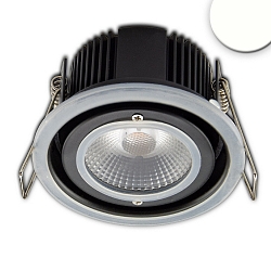 Udend�rs indbygningslampe Sys-68 IP65, klar, sort, s�lvgr� d�mpbar